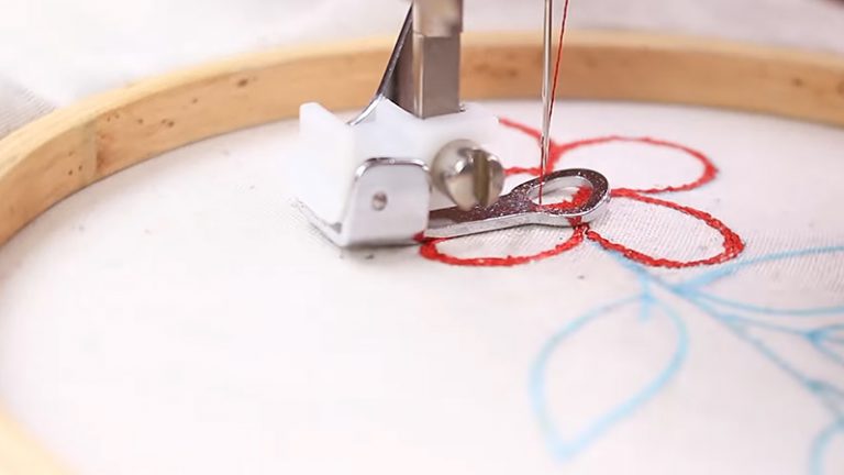 Monogramming Foot On A Sewing Machine