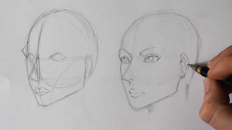 How to draw a face in 8 steps  RapidFireArt