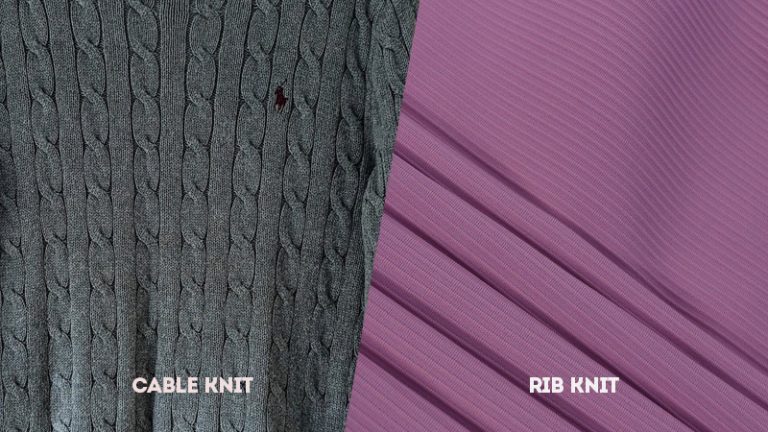 cable knit vs rib knit