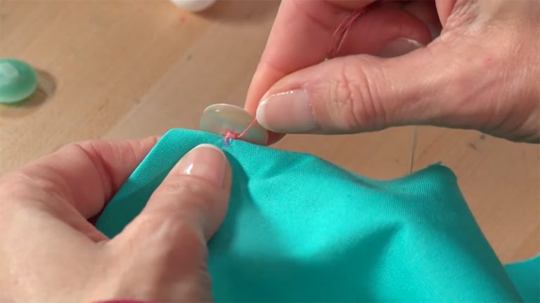 How to Sew a Button on a Shirt