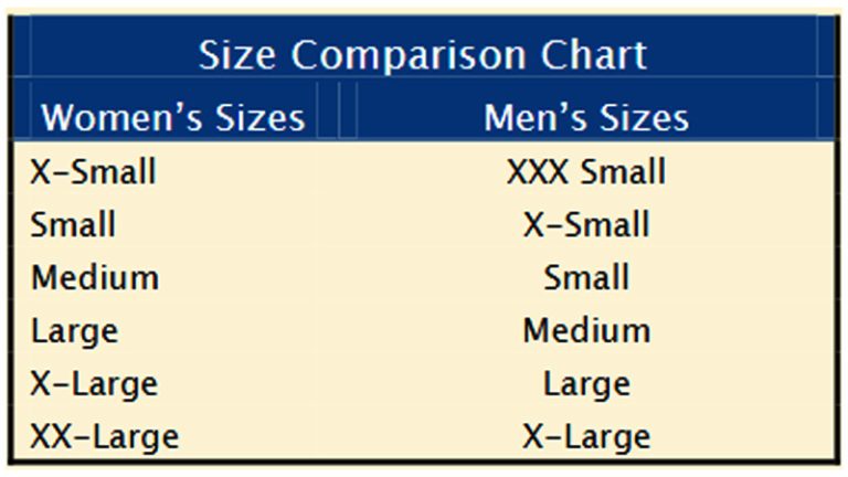 Sizing Simplified Womens To Mens Clothing Size Conversion Guide