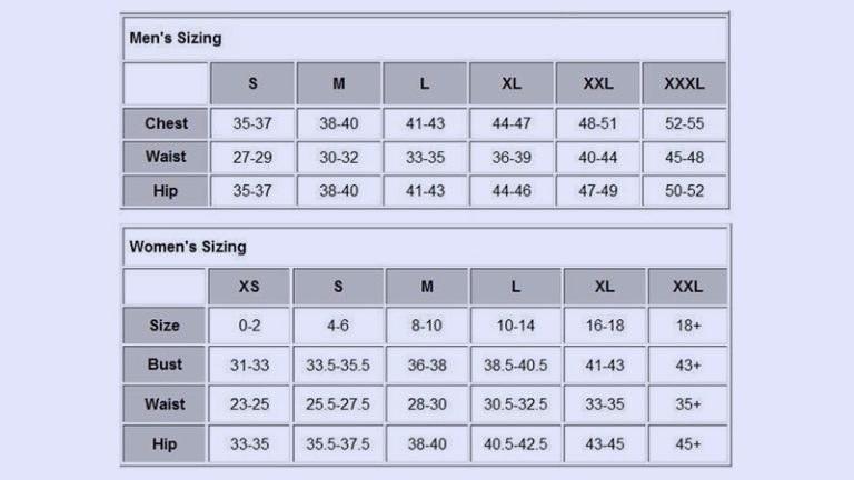 Women's to Men's Clothing Size Conversion Guide