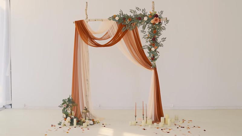 How to Decorate a Wedding Arch with Fabric