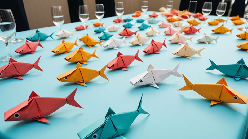 Event Decoration with Origami Fish